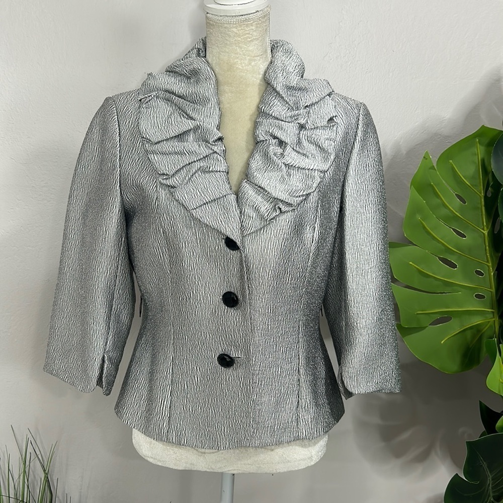 Adrianna papell • evening essentials metallic blazer jacket